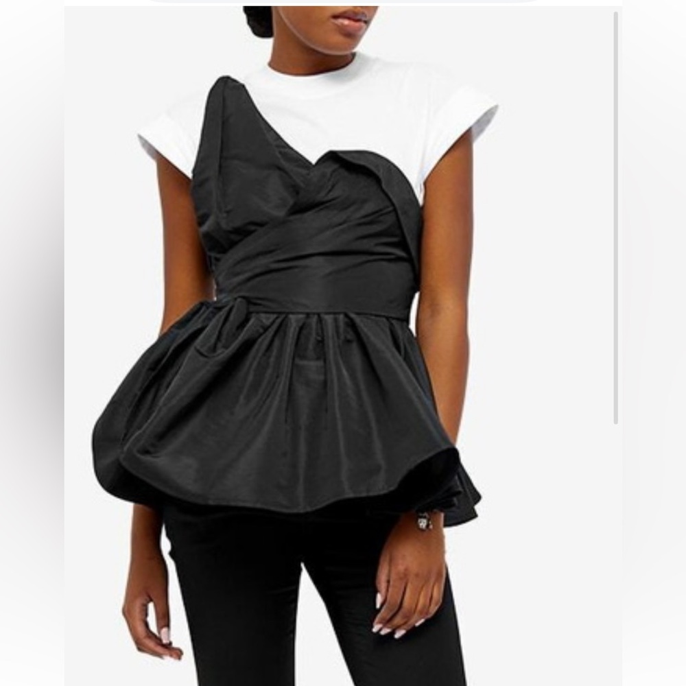 Alexander McQueen Women's Contrast Bow T-Shirt